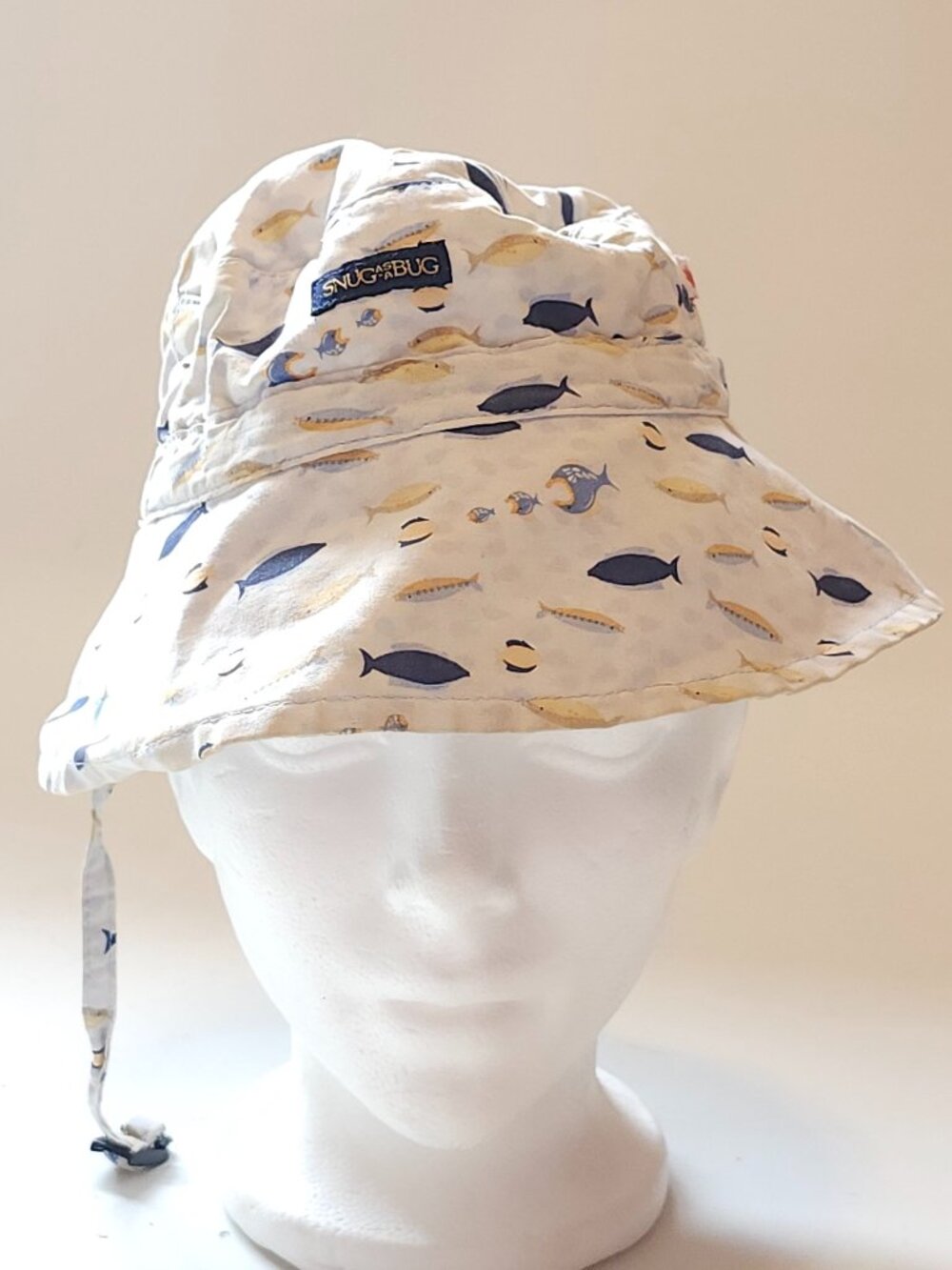 ADORABLE SNUG as a BUG Bucket Hat Kids 0-2 Years Old Sun Hat Made in Canada FISH